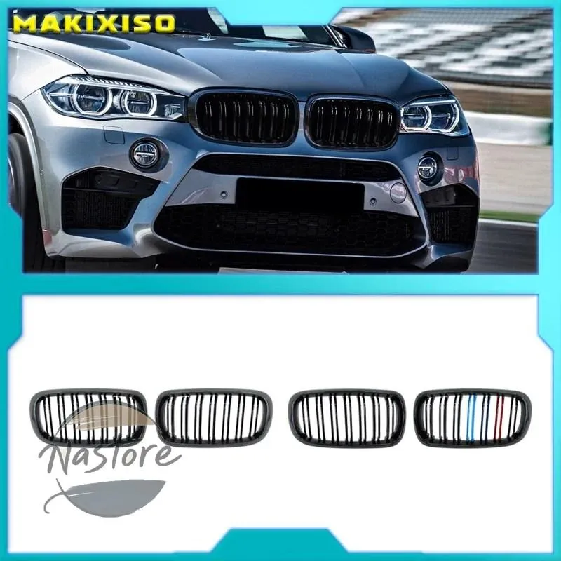 並行輸入品 BMW a pair car front bumper kidney grille grill diamond meteor style f15 f16 x5 x6 2014-2018 部品 カスタムパーツ アクセサリー
