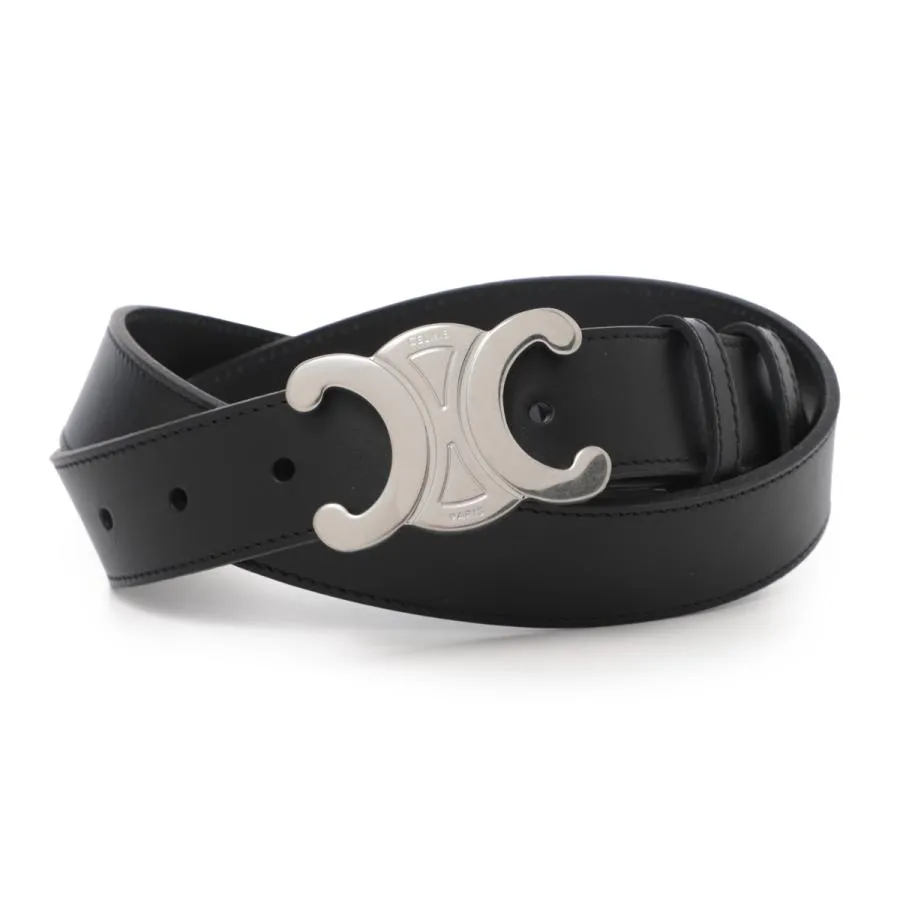 セリーヌ CELINE ベルト LARGE TRIOMPHE BELT ブラック メンズ 45bie-3ajg-38si
