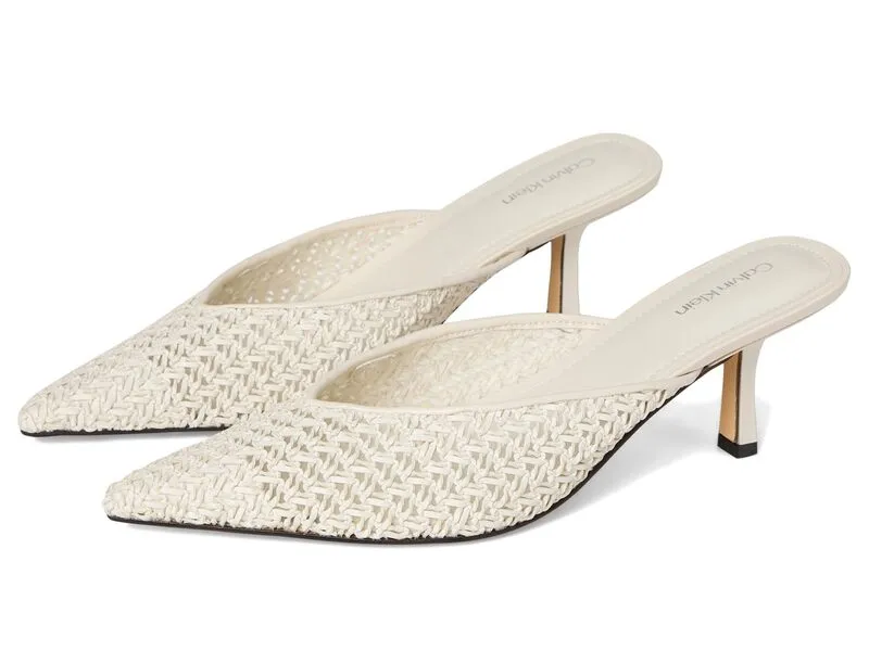 カルバンクライン レディース シューズ ヒール Calvin Klein Camilly Light Natural Woven