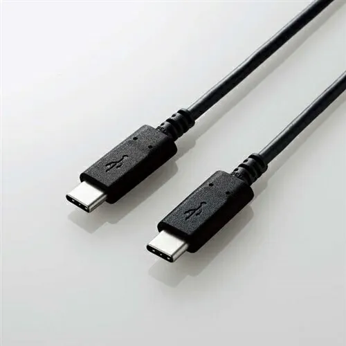 【5個セット】 エレコム U2C-CC30NBK2 USB2.0ケーブル(認証品、C-C) 3.0m