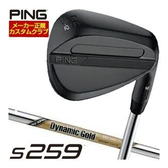 25％OFFクーポン対象 特注カスタムクラブ ピン S259 ウエッジ ミッドナイト ダイナミックゴールド EX ツアーイシュー シャフト