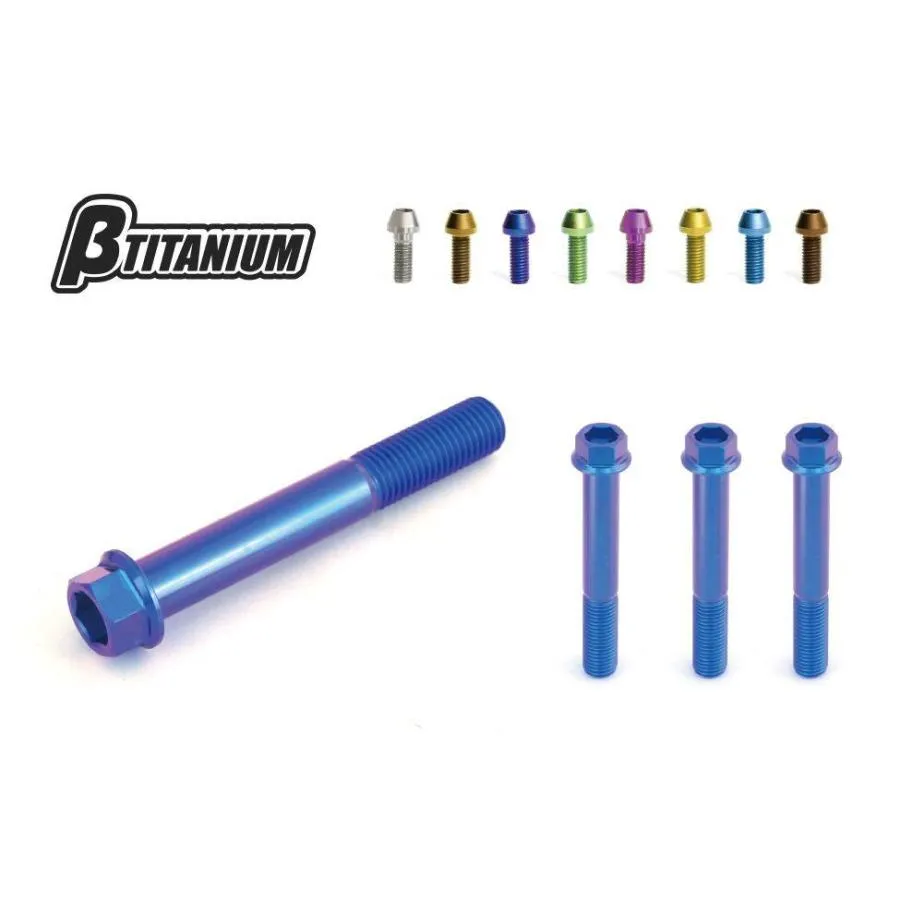 βTITANIUM ベータチタニウム フロントキャリパー マウントチタンボルトキット カラー：リーフグリーン(陽極酸化処理) MT-07 YAMAHA ヤマハ ブレーキ