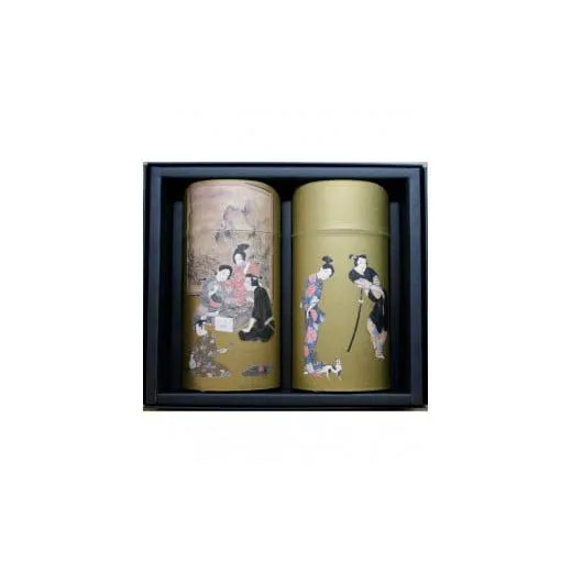ふるさと納税 お茶類 緑茶（茶葉・ティーバッグ） 滋賀県 彦根市 日本茶 彦根屏風 2本入りセット 計300g 150g × 2缶 煎茶 玉露 300g 銘茶 緑茶 お茶 缶 ギフ…