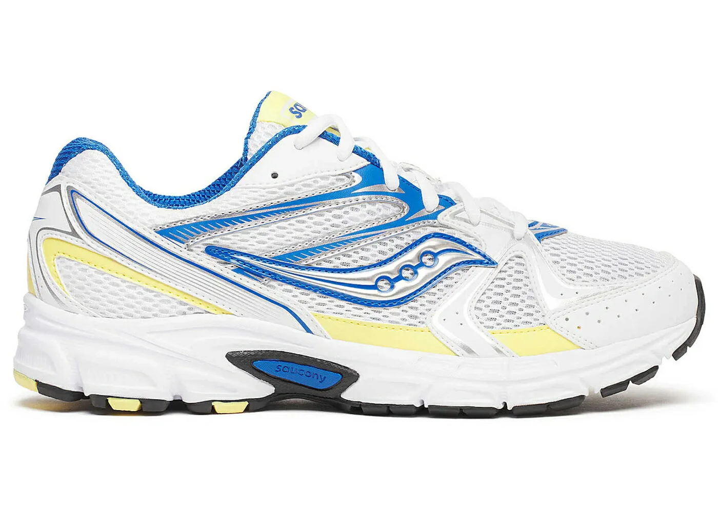 サッカニー 白色 ホワイト 青色 ブルー 黄色 イエロー スニーカー メンズ SAUCONY GRID RIDE MILLENNIUM WHITE BLUE YELLOW / WHITE BLUE YELLOW