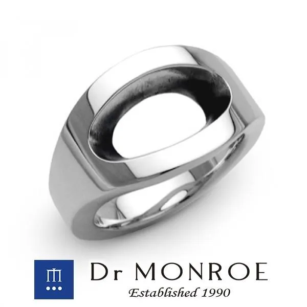 ドクターモンロー リング メンズ ブランド 指輪 シルバー オーバルホールリング 円 サークル ラウンド シンプル Dr MONROE 人気 爆買