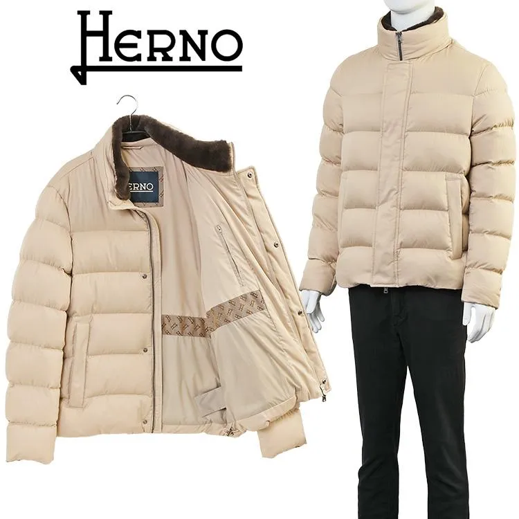ヘルノ HERNO ポーラテック エコファー ダウンジャケット ARENDELLE アレンデール PI001019U-12414Z-1980_BEIGE_CHIARO