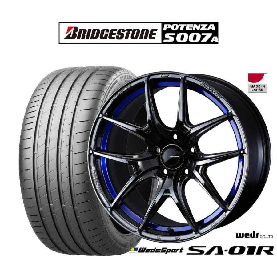 サマータイヤ ホイール4本セット ウェッズ ウェッズスポーツ SA-01R ブリヂストン POTENZA ポテンザ S007A 215/40R18