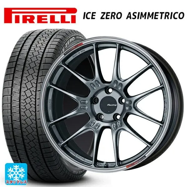 送料無料 スタッドレスタイヤホイール 4本セット 225/50R18 99H ピレリ アイスゼロ アシンメトリコ 正規品 # エンケイ レーシング G