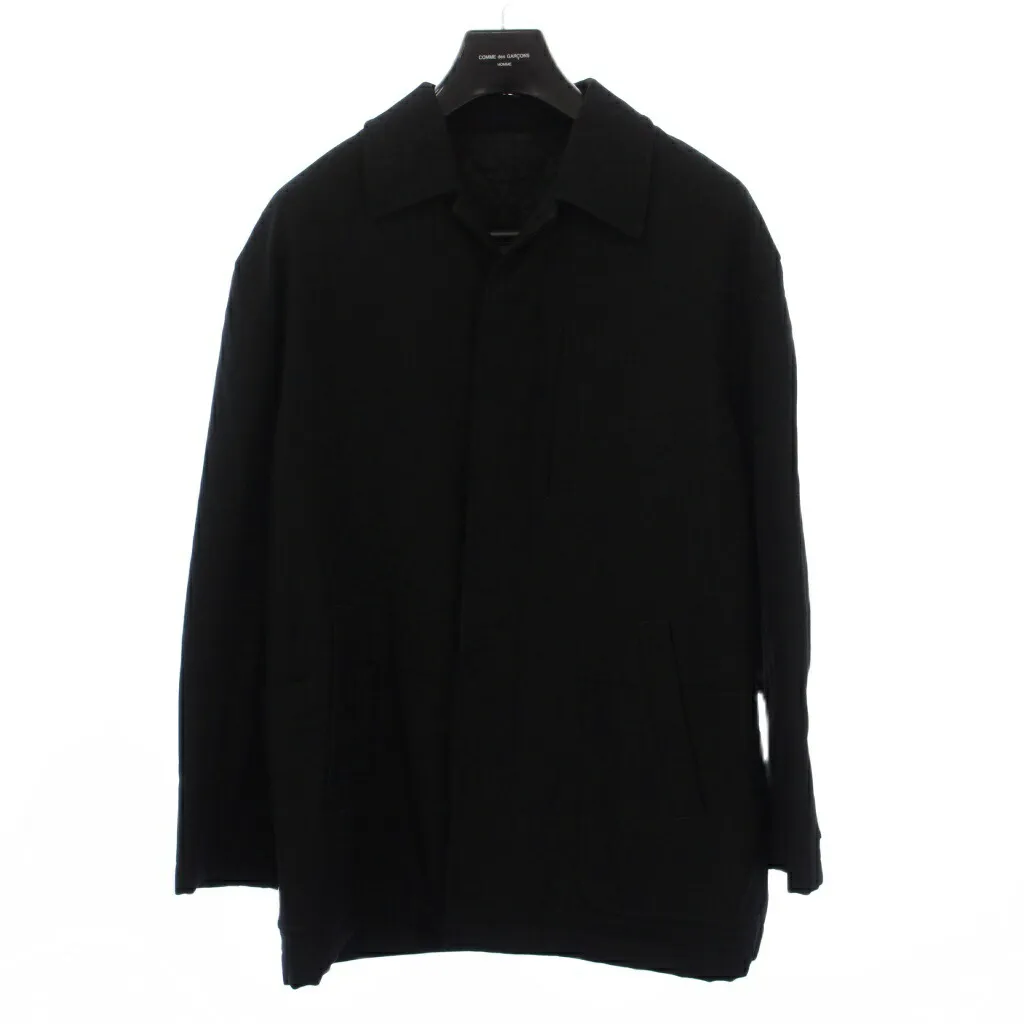 【中古】コムデギャルソンオム COMME des GARCONS HOMME AD1996 ステンカラーコート ミドル丈 ウール M 黒 HJ-080820 /BM メンズ 【ベクトル 古着】 260312