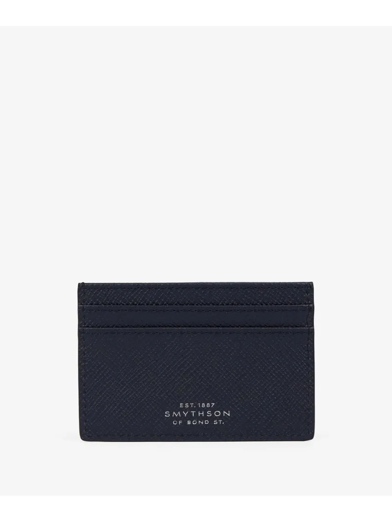 SMYTHSON Flat Card Holder in Panama Stripe スマイソン 財布・ポーチ・ケース 名刺入れ・カードケース ネイビー【送料無料】