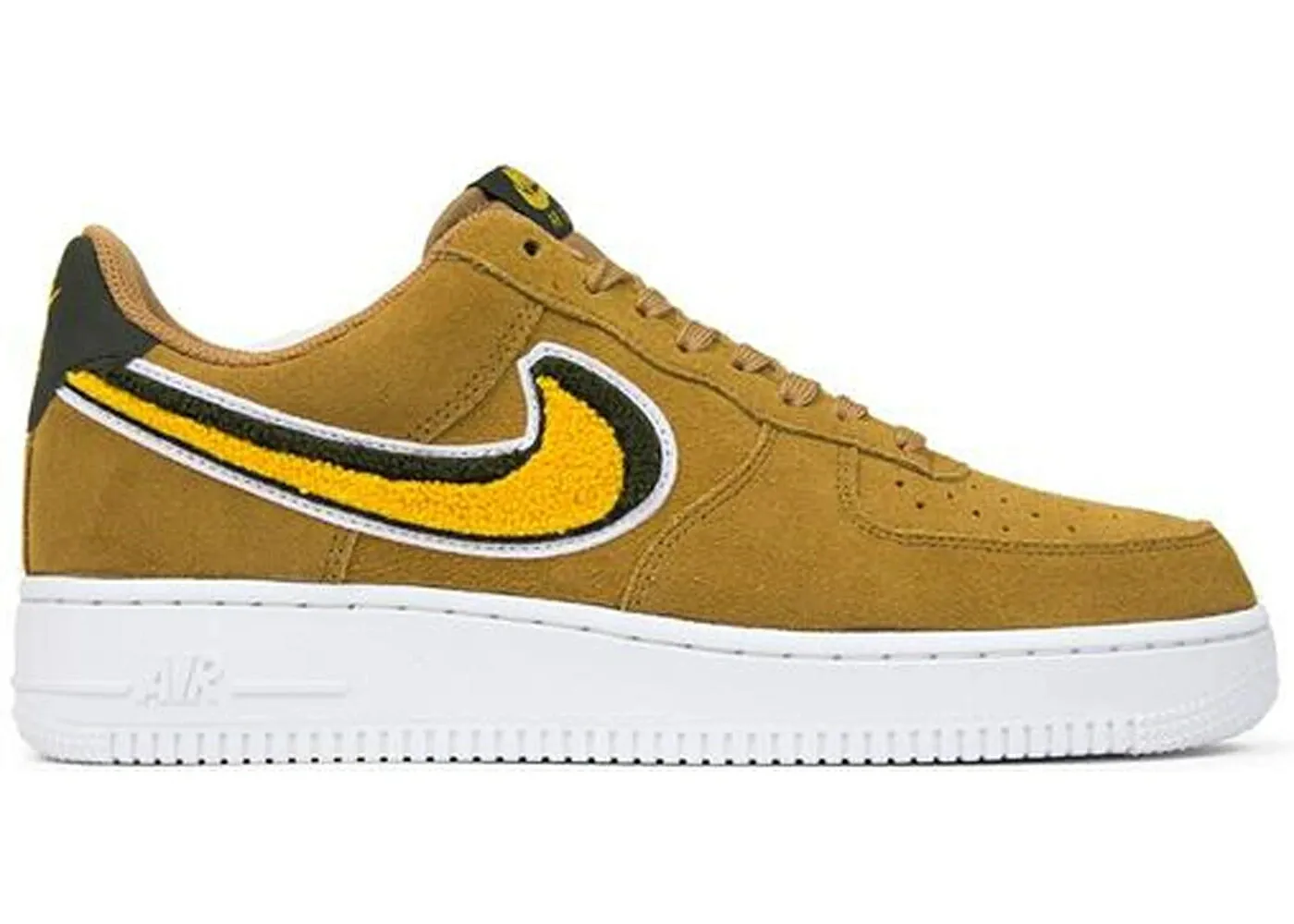ナイキ スウッシュ スウォッシュ 銅 ブロンズ 白色 ホワイト エアフォース スニーカー メンズ NIKE AIR FORCE 1 LOW 3D CHENILLE SWOOSH MUTED BRONZE / MUTED BRONZE SEQUOIA WHITE