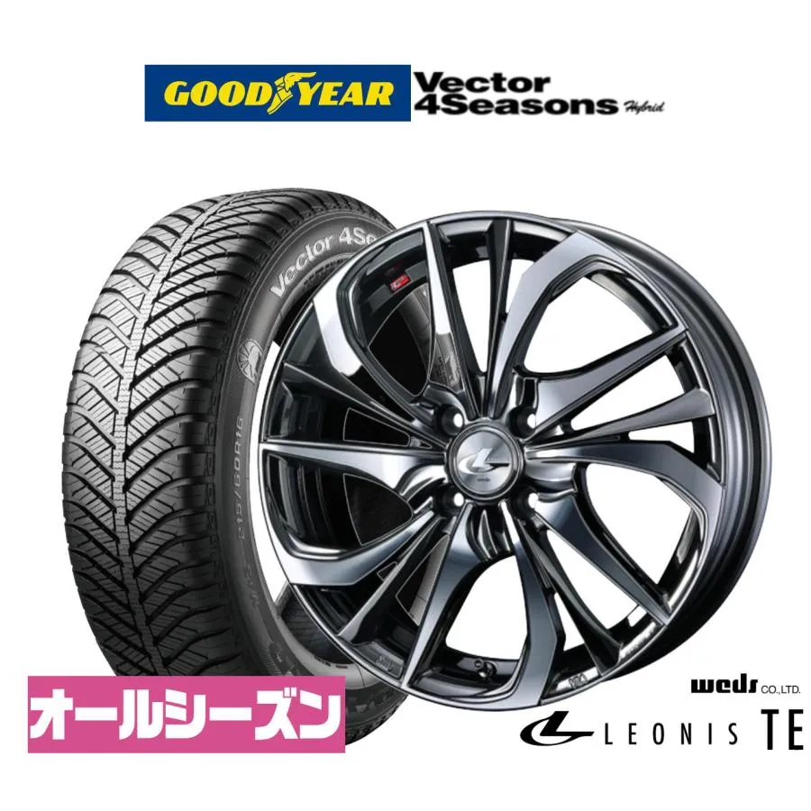 オールシーズンタイヤ ホイール4本セット ウェッズ レオニス TE グッドイヤー VECTOR ベクター 4Seasons ハイブリッド  205/60R16