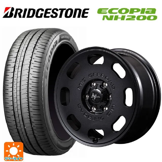 送料無料 サマータイヤホイールセット 195/55R16 87V ブリヂストン エコピア NH200 正規品 エムアイディー ナイトロパワー D8 パ