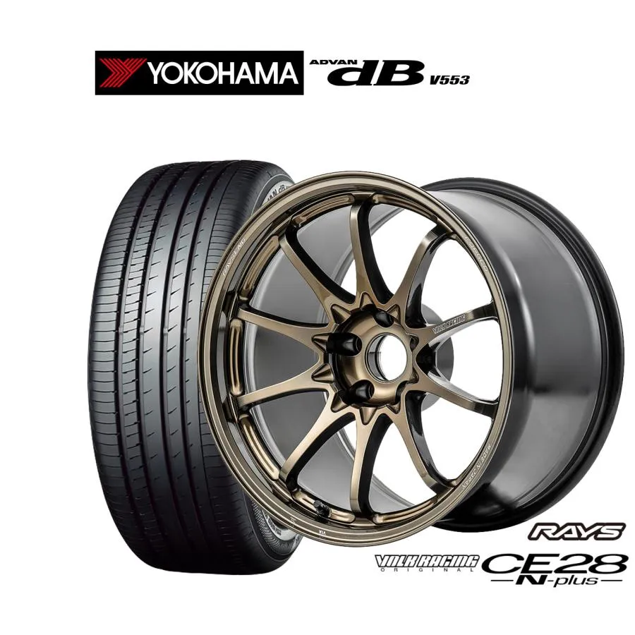 サマータイヤ ホイール4本セット レイズ ボルクレーシング CE28 N-plus ヨコハマ ADVAN アドバン dB(V553) 225/45R18