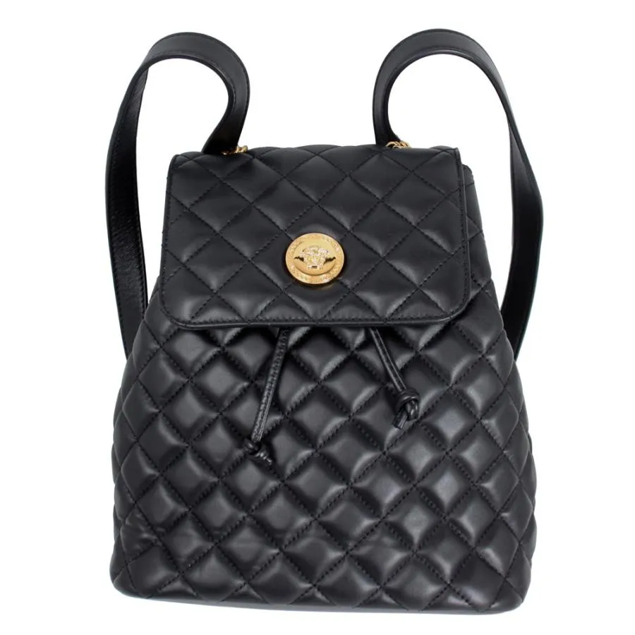 ヴェルサーチ バッグ レディース VERSACE バックパック リュック メデューサ キルティング レザー ブラック 1020707 1A03912 1B00V