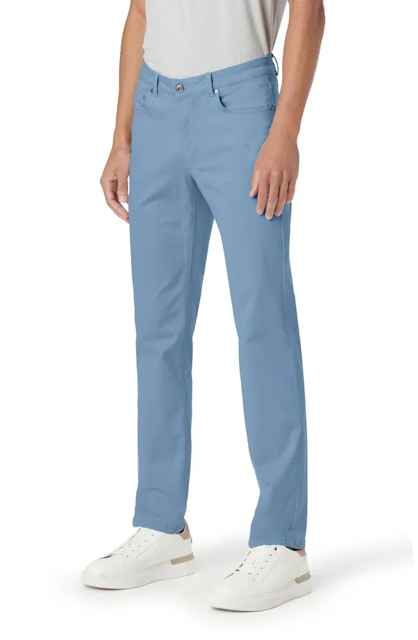 ブガッチ メンズ ボトムス カジュアルパンツ ストレート Bugatchi Preston Straight Leg Five Pocket Pants Air Blue ブルー