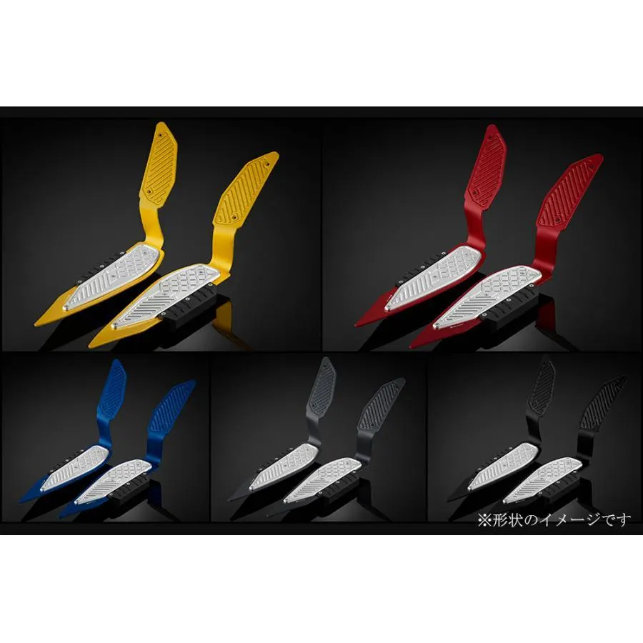 BIKERS(バイカーズ) フットレストプレート タンデムステップ グリーン/シルバー 左右セット XMAX BK-Y0316-GRN-SLV