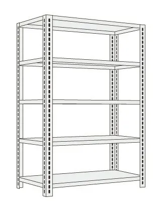 サカエ ショップラック（均等耐荷重：８０ｋｇ／段・５段タイプ） SHR-2225P 171188 ※法人向け 個人宅配送不可