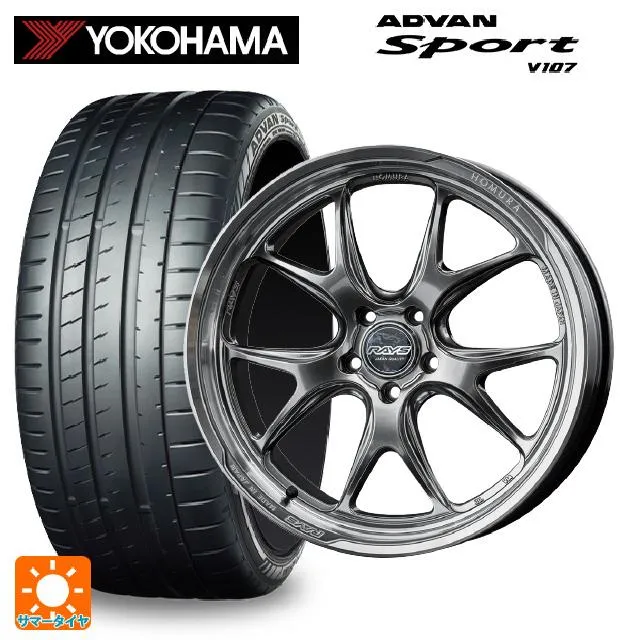 送料無料 サマータイヤホイール 4本セット 225/35R20 90Y XL ヨコハマ アドバンスポーツ V107 正規品 レイズ ホムラ 2X5RA