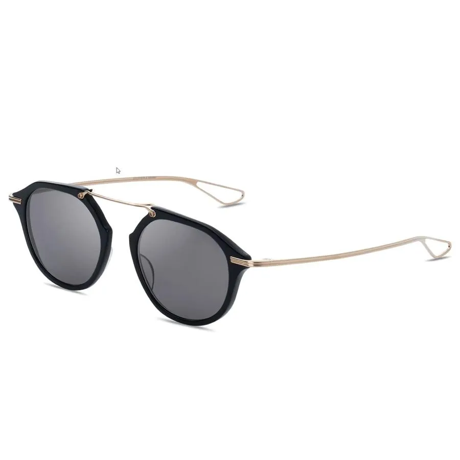 【並行輸入品】Dita KOHN DTS119 49 04AF Sunglasses Black   White Gold w/Dark Gr
