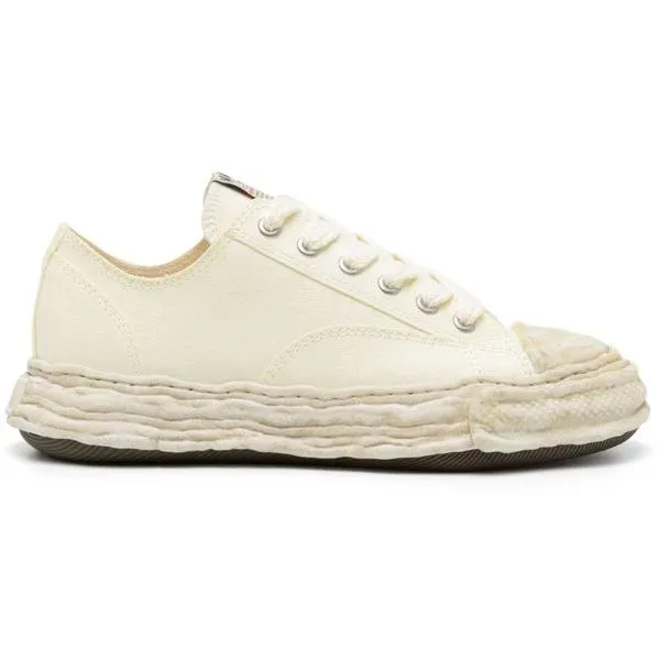 Maison Mihara Yasuhiro ミハラヤスヒロ メンズ - スニーカー Maison Mihara Yasuhiro Peterson 23 OG Sole Canvas Low Garment Dyed White 【EU_40(25.0cm) 】
