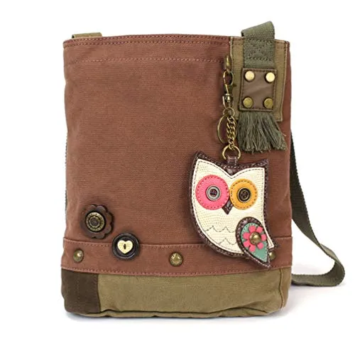 chala バッグ パッチ カバン かわいい Patch Crossbody Bag-Owl II, Mauve, 10 x 4 x 10.5 inchala バッグ パッチ カバン かわいい