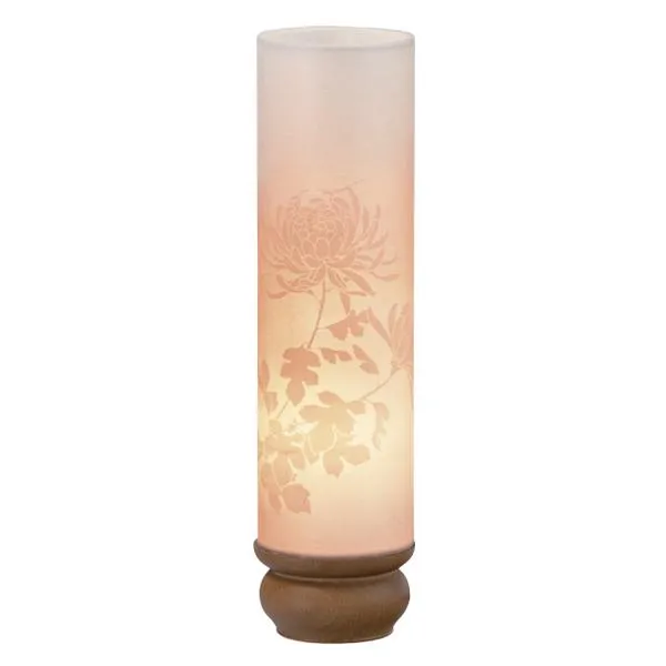 和照灯 霞白菊 盆提灯 和照灯 盆ちょうちん お盆 初盆 提灯 仏具 モダン 小さい おしゃれ 日本製 岐阜提灯 NO.2957