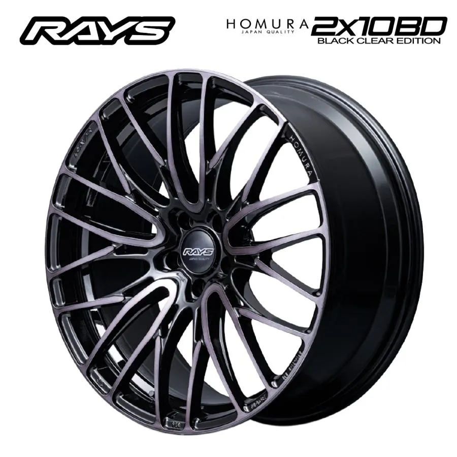 レイズ ホムラ2X10BD ブラッククリアエディション BFJ 18×8 +38 5/114.3 73.1新品ホイール1本