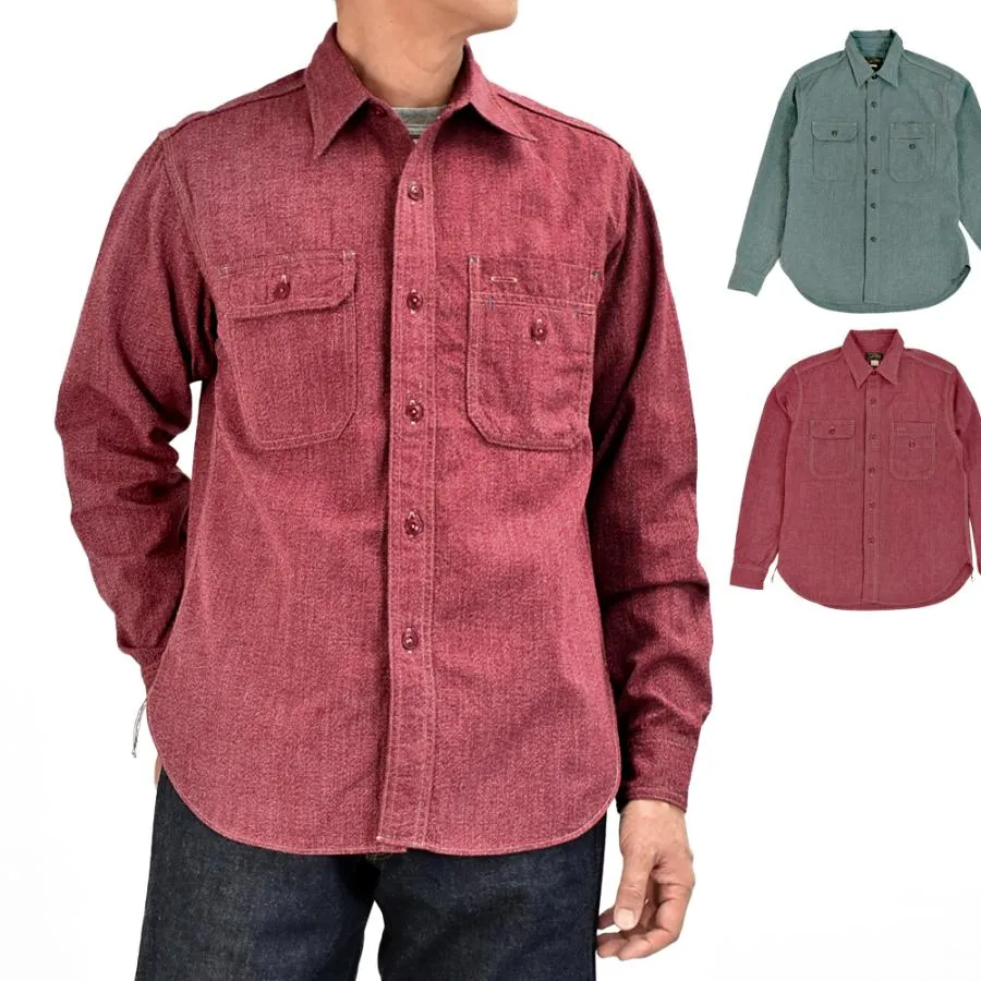 コリンボ COLIMBO シャツ BUTTE WORK SHIRT HEATHER CHAMBRAY ビュート ワークシャツ 長袖シャンブレーシャツ 杢シャン ZA-0309