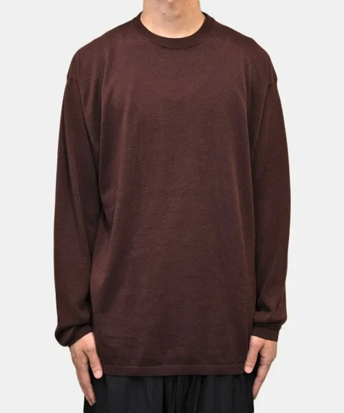 セーター ニット 「ATON」COTTON SILK CASHMERE CREWNECK SWEATER メンズ