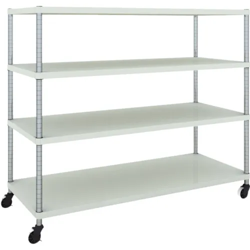 【送料別途】【直送品】TRUSCO スチールラック フェニックスラック 1500X600 4段 U車輪付 W色 抗菌粉体塗装 PER-4564-U125-W