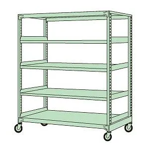【直送品】 サカエ 中量キャスターラックMKSG型(ウレタン車・4輪自在) MKSG-1745U (186600) 【特大・送料別】