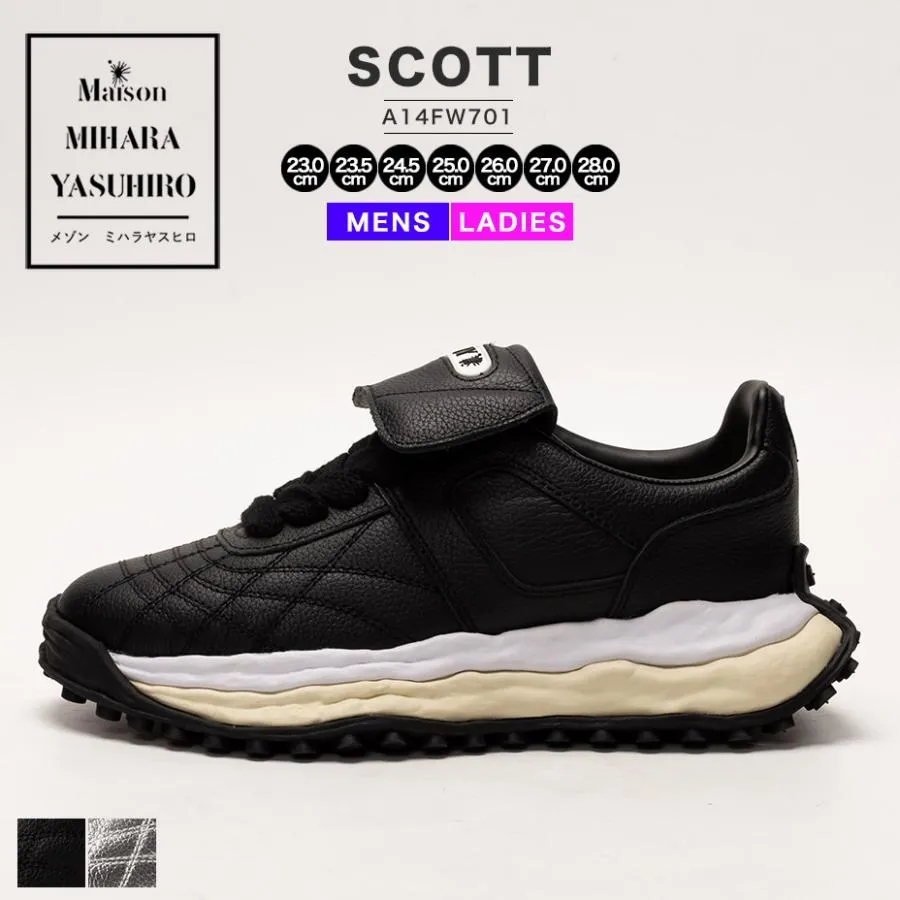 ミハラヤスヒロ スニーカー 靴 メンズ レディース 黒 mihara Yasuhiro SCOTT スコット ブランド 厚底 本革 牛革 革 ローカット カジュアルシューズ おしゃれ