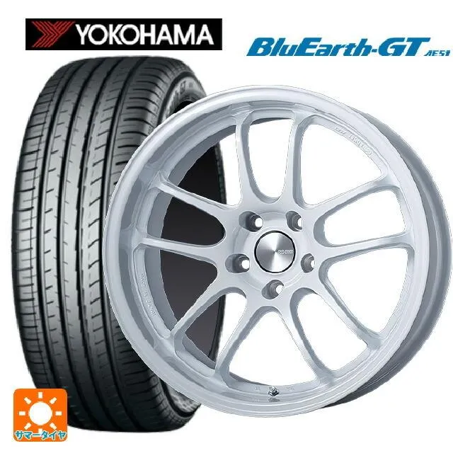 送料無料 サマータイヤホイールセット 245/50R18 100W ヨコハマ ブルーアースGT AE51 エンケイ パフォーマンスライン PF01 E