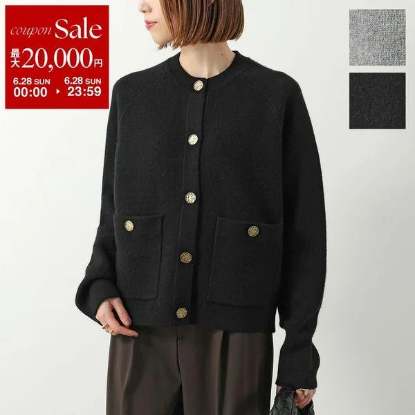 Toteme トーテム カーディガン HAMMERED BUTTON CARDIGAN ハンマード ボタン WRT4357 YA0126 レディース ニット カシミアブレンド カラー2色