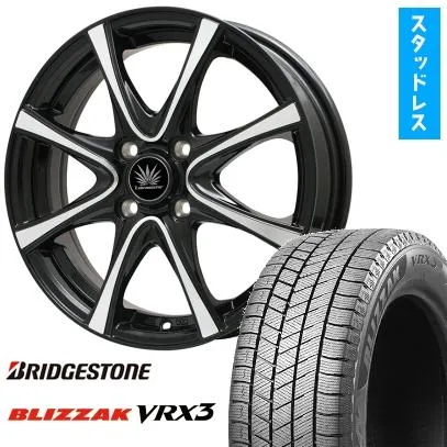 165/60R14 スタッドレスタイヤ ホイール4本セット BRIDGESTONE ブリザック VRX3 (軽自動車用) PREMIX アマルフィV Jr 14インチ