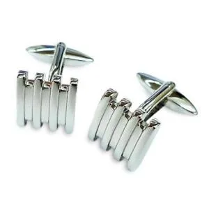 【送料無料】メンズアクセサリ― シルバーバーカフリンクスsilver bars cufflinks