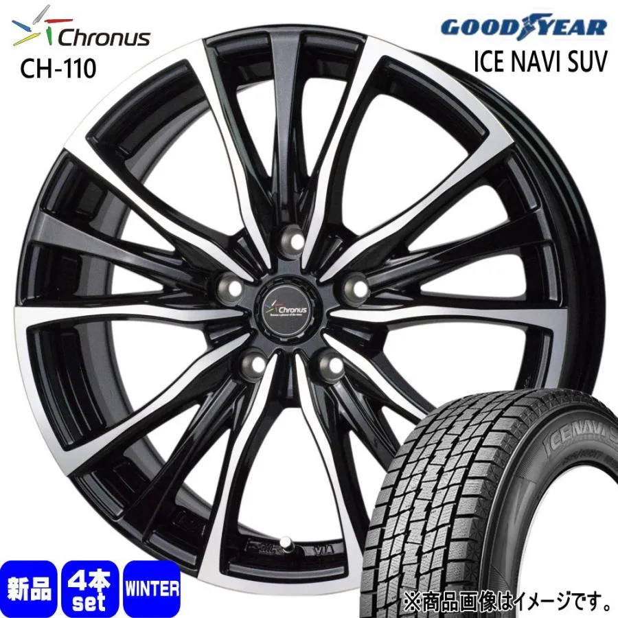 CR-V レガシィアウトバック BS9  グッドイヤー 225/60R18 100Q ICE NAVI SUV 冬用 スタッドレスタイヤ Chronus CH-110 18インチ