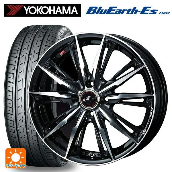 送料無料 サマータイヤホイールセット 195/60R17 90H ヨコハマ ブルーアースEs ES32 ウェッズ レオニス GX 17-6.5J
