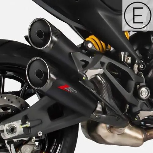 DUCATI モンスター937 21- ブラック/カーボン スリップオンマフラー EURO5 ZARD