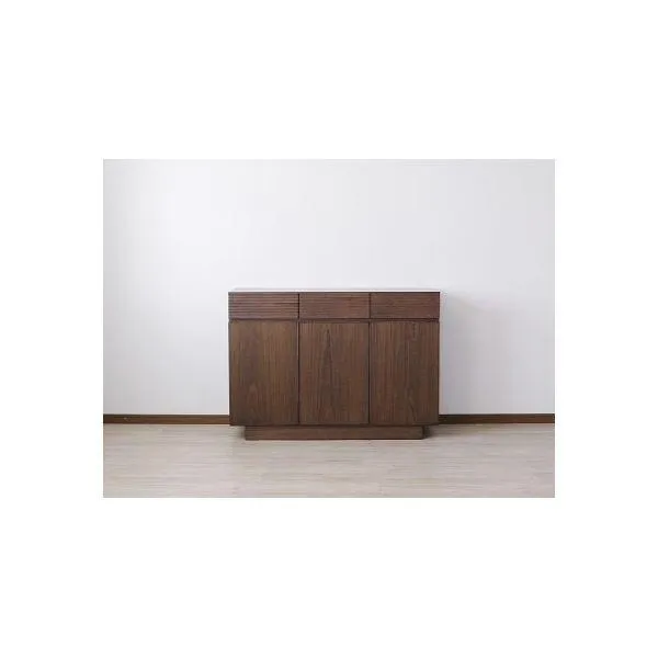 サイドボード（ウォルナット） 幅約120cm [完成品］