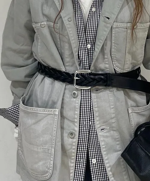 ベルト TORY LEATHER/トリーレザー 11/4BRAIDED ベルト レディース