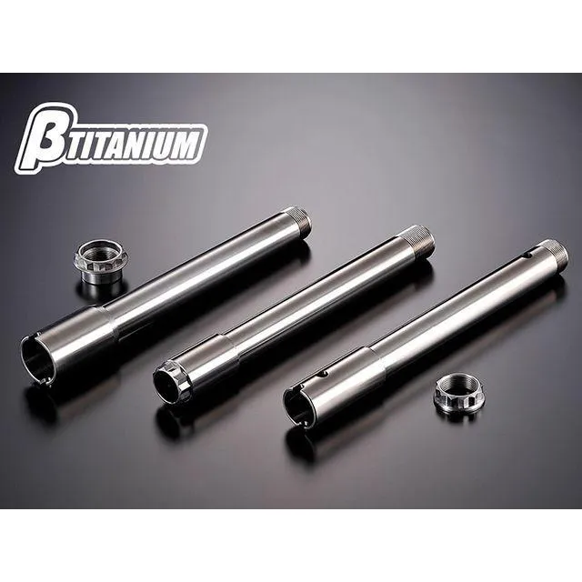 ベータチタニウム ZX-10R ZX-14R フロントアクスルシャフトキット 仕様 リーフグリーン（陽極酸化あり） βTITANIUM
