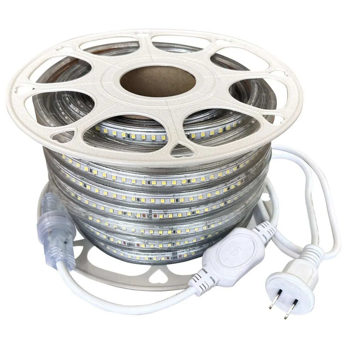 富士倉 LED ロープライト 片面発光 20m 電源付 昼光色 6000K FRL-W20M