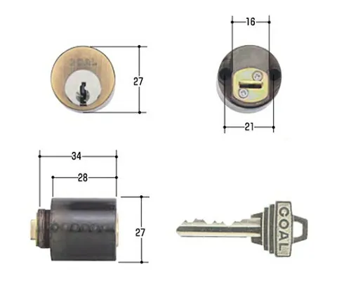 ゴール GOAL取替用シリンダー 1個 GCY-103
