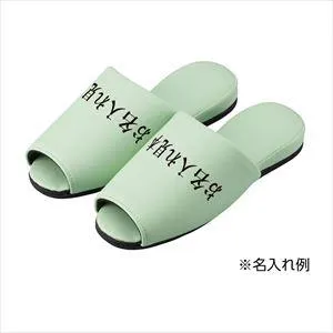 名入れスリッパ(抗菌パステル)前開き 抗菌スリッパ 24-6112-0120 グリーン MATSUYOSHI HP-45(12ソクイリ)【1単位】