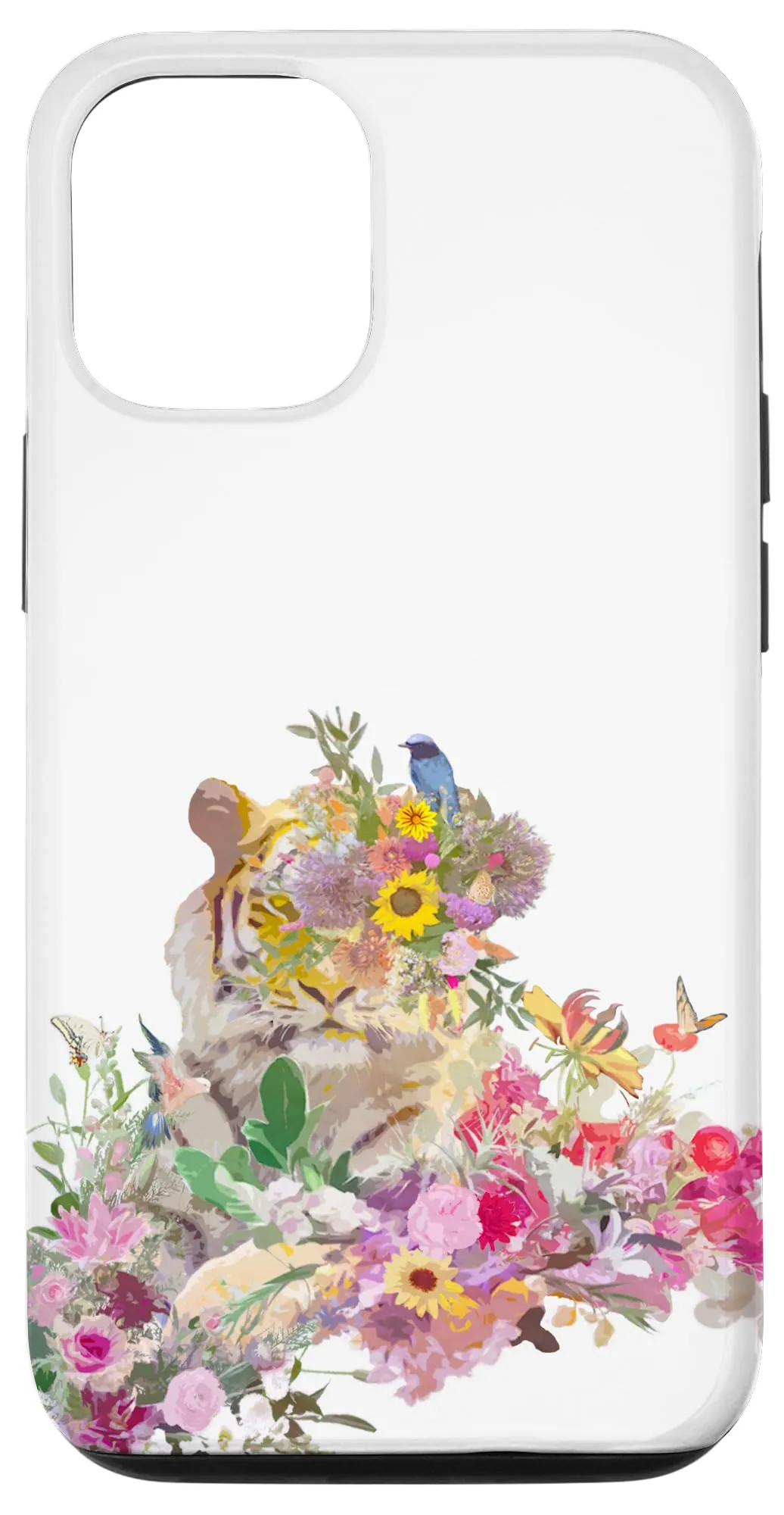 iPhone 12/12 Pro [動物と花] 可愛いトラとお花 “FLOWER TIGER” スマホケース