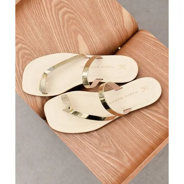 INTER-CHAUSSURES / インター ショシュール 【FABIO RUSCONI】スクエアトウフラットトングサンダル