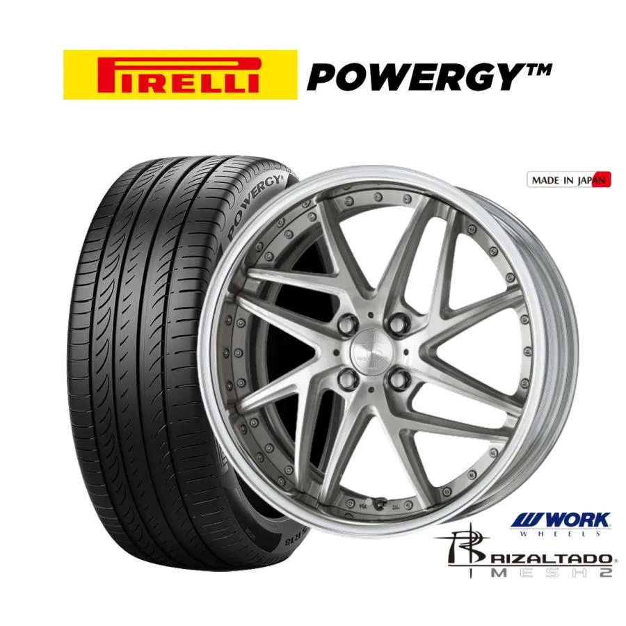 サマータイヤ ホイール4本セット ワーク リザルタード メッシュ2 ピレリ POWERGY (パワジー) 205/50R17