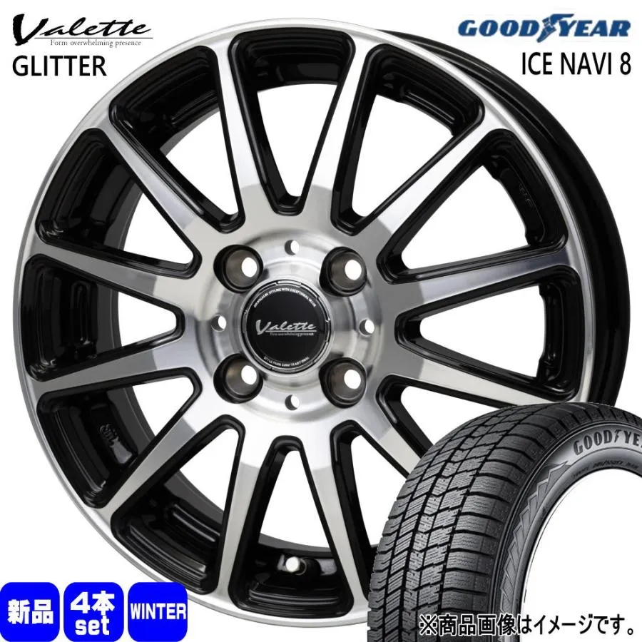 トヨタ タンク ルーミー パッソ  グッドイヤー 165/65R14 79Q ICE NAVI 8 冬用 スタッドレスタイヤ Valette GLITTER 14インチ